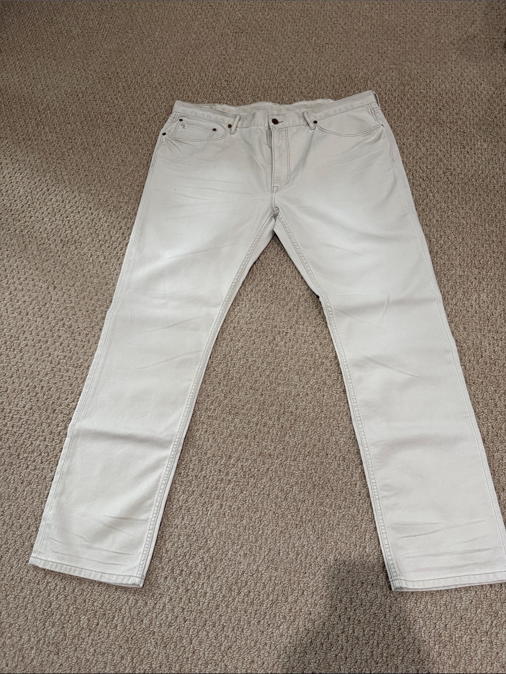 Polo Ralph Lauren Men's White Straight-Leg Jeans